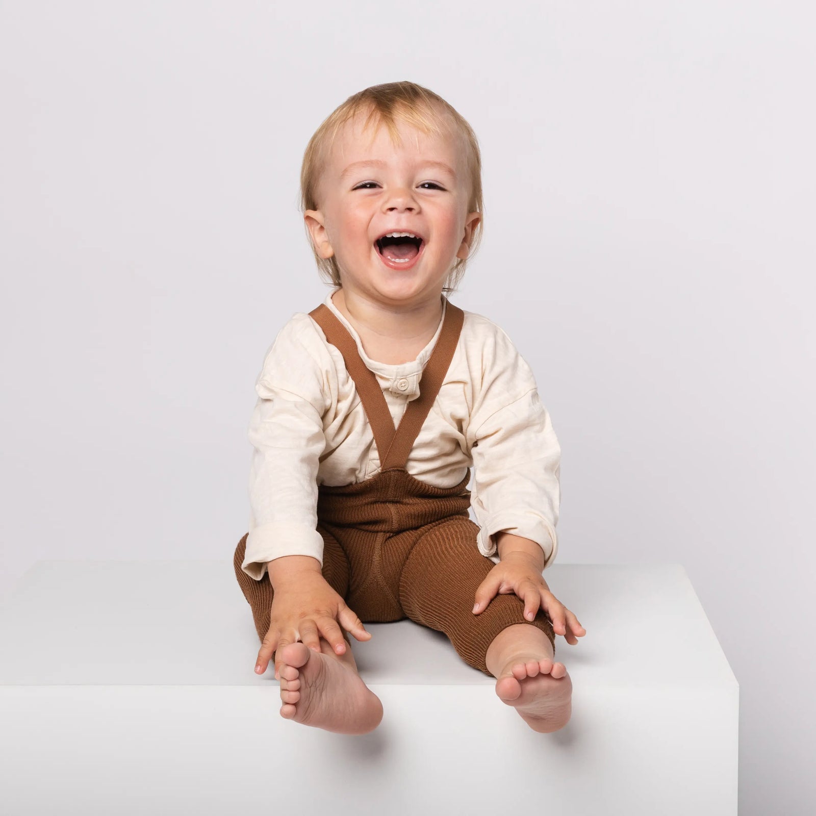 Legíny s Kšandami s příměsí baby alpaky vlny - Oříškově hnědá