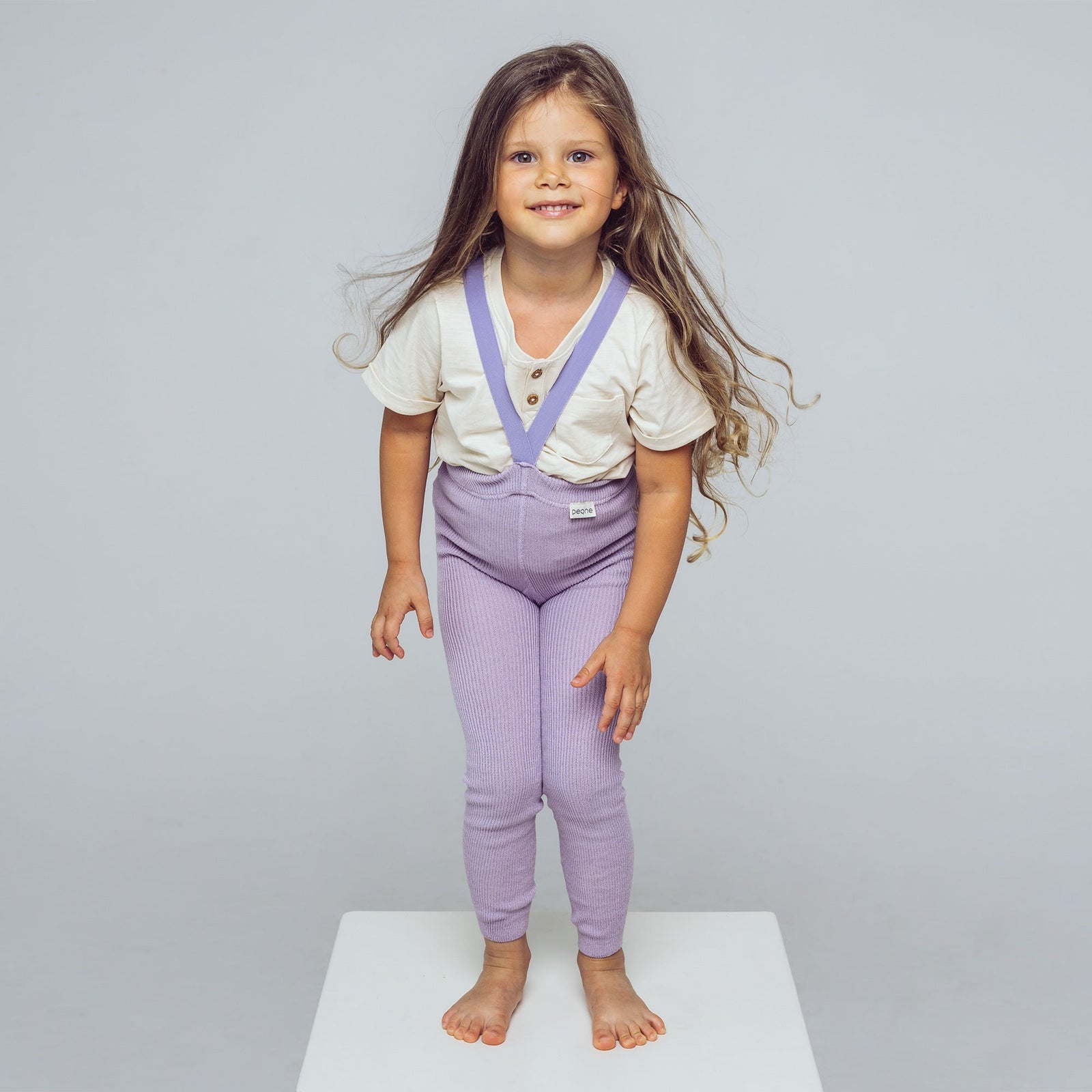 Legíny s Kšandami - Pastelová Fialová