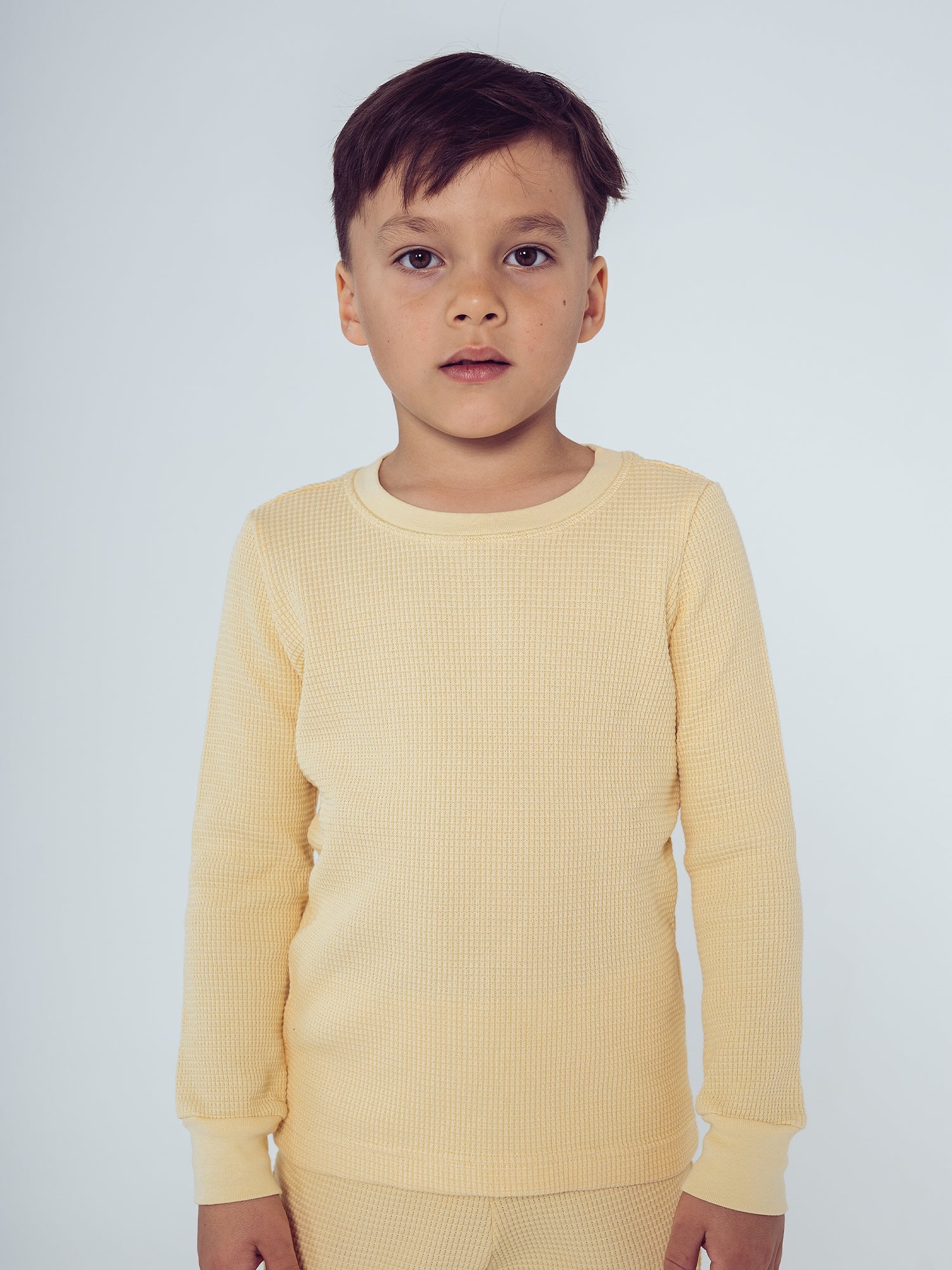 Vaflové Tričko GOTS - Jemná Žlutá